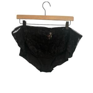 Adore Me Black Lace and Mesh See Through Hipster Underwear NWT sz 2XL